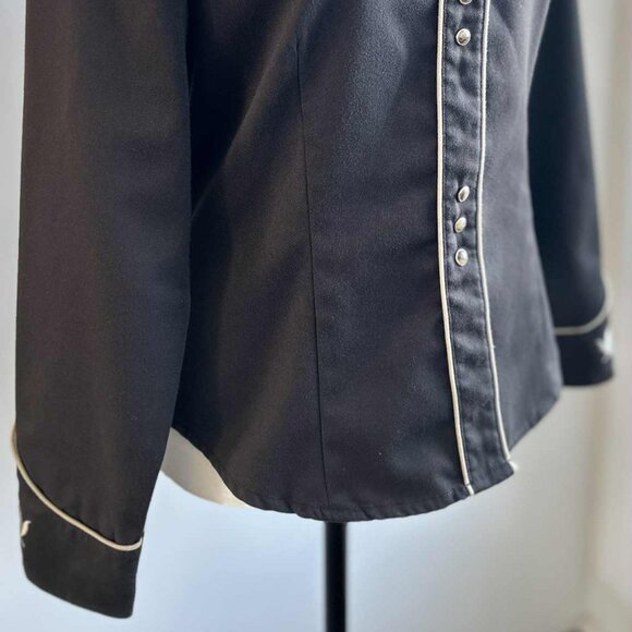 Vintage Roper Espresso Embroidered Floral Western Snap Shirt with Piping – US S - Picture 2 of 14